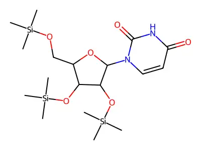 Uridine, 2',3',5'-tris-O-TMS structure