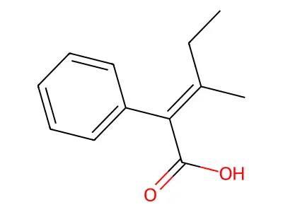 3-Methyl-2-phenylpent-2-enoic acid structure