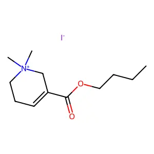 5-(Butoxycarbonyl)-1,1-dimethyl-1,2,3,6-tetrahydropyridin-1-ium iodide structure