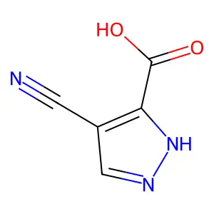 4-cyano-1H-pyrazole-5-carboxylic acid structure