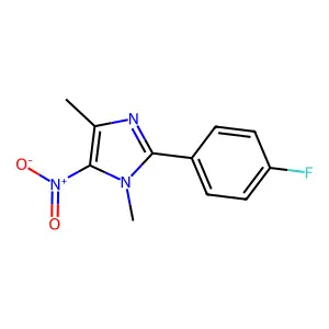 1H-Imidazole, 2-(4-fluorophenyl)-1,4-dimethyl-5-nitro- structure