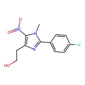 1H-Imidazole-4-ethanol, 2-(4-fluorophenyl)-1-methyl-5-nitro- structure
