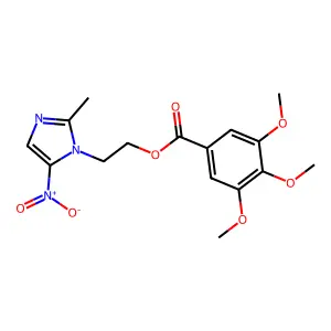 2-(2-Methyl-5-nitro-1H-imidazol-1-yl)ethyl 3,4,5-trimethoxybenzoate structure