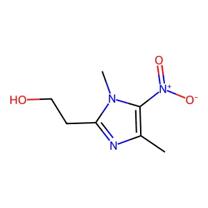 1,4-Dimethyl-5-nitro-1H-imidazole-2-ethanol structure