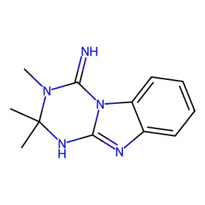 2,3,3-Trimethyl-2,3-dihydro-1,3,5-triazino(1,2-a)benzimidazol-4(1H)-imine structure