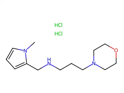N-[(1-methylpyrrol-2-yl)methyl]-3-morpholin-4-ylpropan-1-amine;dihydrochloride structure
