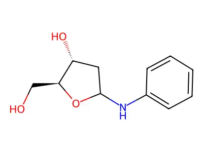 (2R,3S,5R)-5-anilino-2-(hydroxymethyl)oxolan-3-ol structure