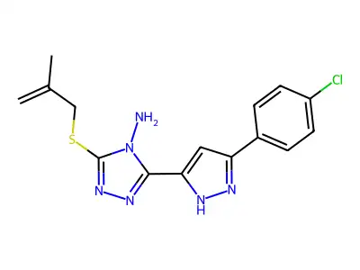 C15H15ClN6S structure