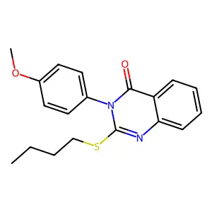 2-Butylsulfanyl-3-(4-methoxyphenyl)quinazolin-4-one structure