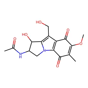 Acetamide, N-(5,8-dioxo-1-hydroxy-9-(hydroxymethyl)-7-methoxy-6-methyl-2,3,5,8-tetrahydro-1H-pyrrolo(1,2-a)indol-2-yl)- structure
