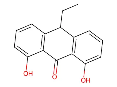 10-Ethyldithranol structure