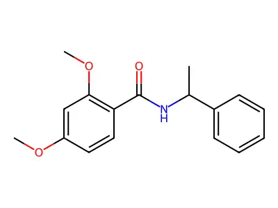 2,4-dimethoxy-N-(1-phenylethyl)benzamide structure