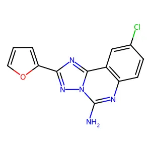 9-氯-2-(2-呋喃基)(1,2,4)三唑并(1,5-c)喹唑啉-5-胺 structure