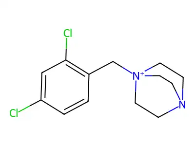 1-[(2,4-Dichlorophenyl)methyl]-4-aza-1-azoniabicyclo[2.2.2]octane structure