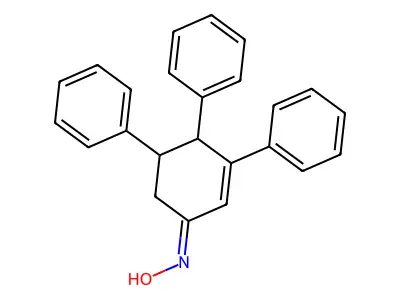 N-(3,4,5-triphenylcyclohex-2-en-1-ylidene)hydroxylamine structure