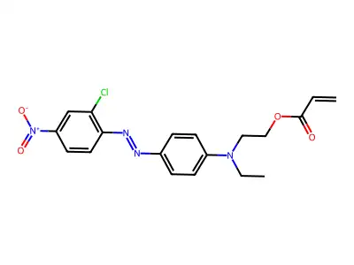 2-[4-[(2-chloro-4-nitrophenyl)diazenyl]-N-ethylanilino]ethyl prop-2-enoate structure