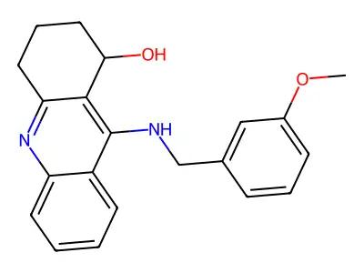 1-Acridinol, 1,2,3,4-tetrahydro-9-(((3-methoxyphenyl)methyl)amino)- structure