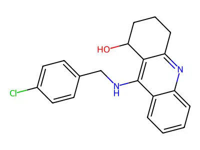 1-Acridinol, 1,2,3,4-tetrahydro-9-(((4-chlorophenyl)methyl)amino)- structure