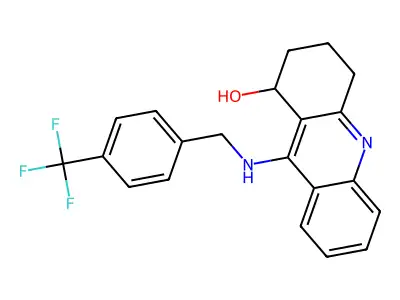 1-Acridinol, 1,2,3,4-tetrahydro-9-(((4-(trifluoromethyl)phenyl)methyl)amino)- structure