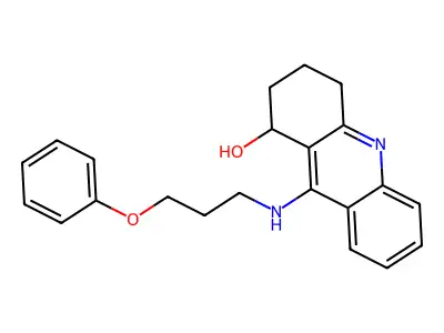 1-Acridinol, 1,2,3,4-tetrahydro-9-((3-phenoxypropyl)amino)- structure