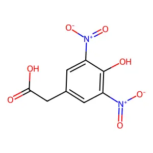 3,5-Dinitro-4-hydroxyphenacetic acid structure