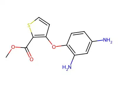 Methyl 3-(2,4-diaminophenoxy)thiophene-2-carboxylate structure
