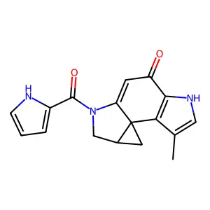 1,2,8,8a-Tetrahydro-7-methyl-2-(1H-pyrrolo-2-ylcarbonyl)cyclopropa(c)pyrrolo(3,2-e)indol-4(5H)-one structure