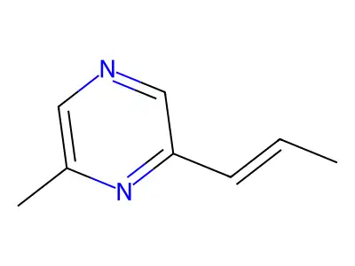 2-Methyl-6-(1-propenyl)-pyrazine structure