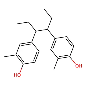 o-CRESOL, 4,4'-(1,2-DIETHYLETHYLENE)DI- structure