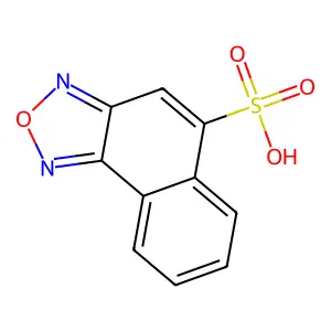 Naphth(1,2-c)(1,2,5)oxadiazole-5-sulfonic acid structure