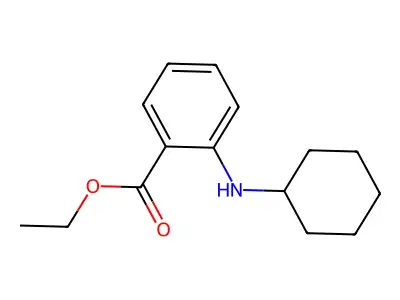 Ethyl 2-(cyclohexylamino)benzoate structure