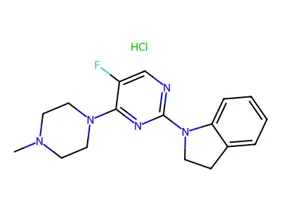 C17H21ClFN5 structure