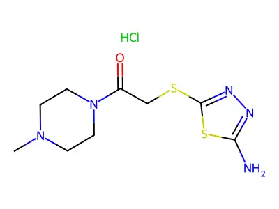 C9H16ClN5OS2 structure