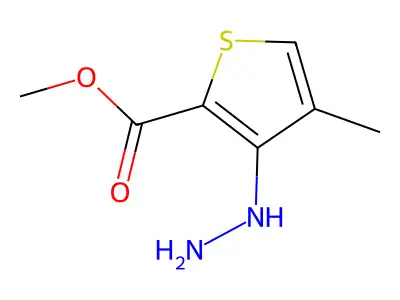 Methyl 3-hydrazinyl-4-methylthiophene-2-carboxylate structure