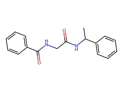 N-(1-phenylethyl)-2-(phenylformamido)acetamide structure