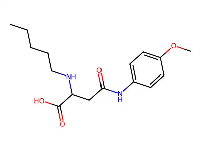 4-(4-Methoxyanilino)-4-oxo-2-(pentylamino)butanoic acid structure