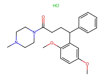1-(4-(2,5-Dimethoxyphenyl)-1-oxo-4-phenylbutyl)-4-methylpiperazine monohydrochloride structure
