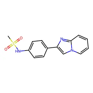 N-(4-imidazo[1,2-a]pyridin-2-ylphenyl)methanesulfonamide structure