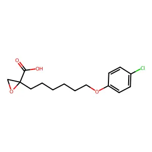 2-(6-(4-氯苯氧基)己基)环氧乙烷-2-甲酸 structure
