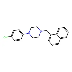 Piperazine, 1-(4-chlorophenyl)-4-(1-naphthalenylmethyl)- structure