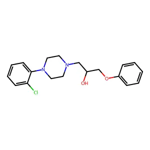 1-Piperazineethanol, 4-(o-chlorophenyl)-alpha-phenoxymethyl- structure