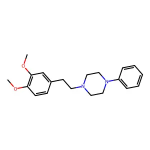 Piperazine, 1-(3,4-dimethoxyphenethyl)-4-phenyl- structure