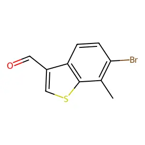 6-Bromo-7-methylbenzo(b)thiophene-3-carboxaldehyde structure