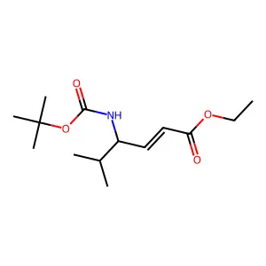 S-Ethyl 4-(tert-butoxycarbonylamino)-5-methylhex-2-enoate structure
