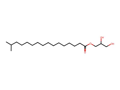2,3-Dihydroxypropyl 15-methylhexadecanoate structure