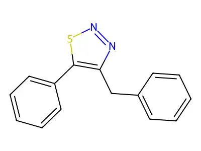 1,2,3-Thiadiazole, 5-phenyl-4-(phenylmethyl)- structure