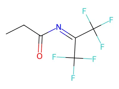 N1-[2,2,2-trifluoro-1-(trifluoromethyl)ethylidene]propanamide structure