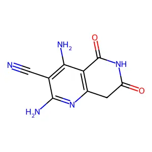 2,4-diamino-5,7-dioxo-8H-1,6-naphthyridine-3-carbonitrile structure