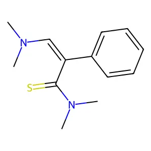 3-(dimethylamino)-N,N-dimethyl-2-phenyl-2-propenethioamide structure