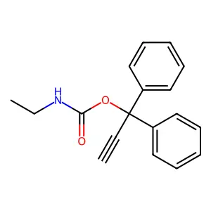 Carbamic acid, ethyl-, 1,1-diphenyl-2-propynyl ester structure
